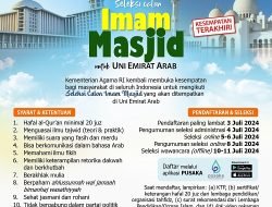 Seleksi Imam Masjid Uni Emirat Arab Dibuka, Cek Syaratnya!