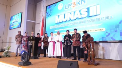 Menteri Agama RI Nasaruddin Umar secara resmi membuka Musyawarah Nasional (Munas) III Lembaga Pembinaan dan Pengembangan Pesparani Katolik Nasional (LP3KN) yang digelar di Auditorium H.M. Rasjidi, Kementerian Agama