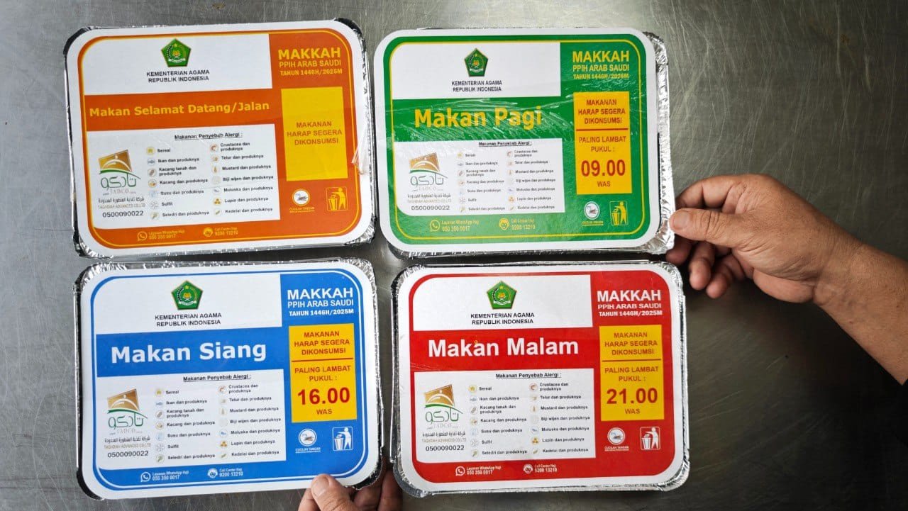 Box makan jemaah haji Indonesia pada 1446 H/2025 M