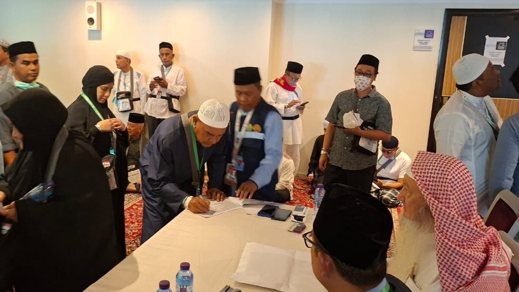 Jemaah kloter 02-BTJ menerima dana kompensasi wakaf Baitul Asyi