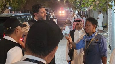 Dirjen PHU Hilman Latief dan Iyad bin Ahmed Rahbini (the Assistant Deputy Minister for Hajj Operations) berkoordinasi lakukan mitigasi kedaruratan